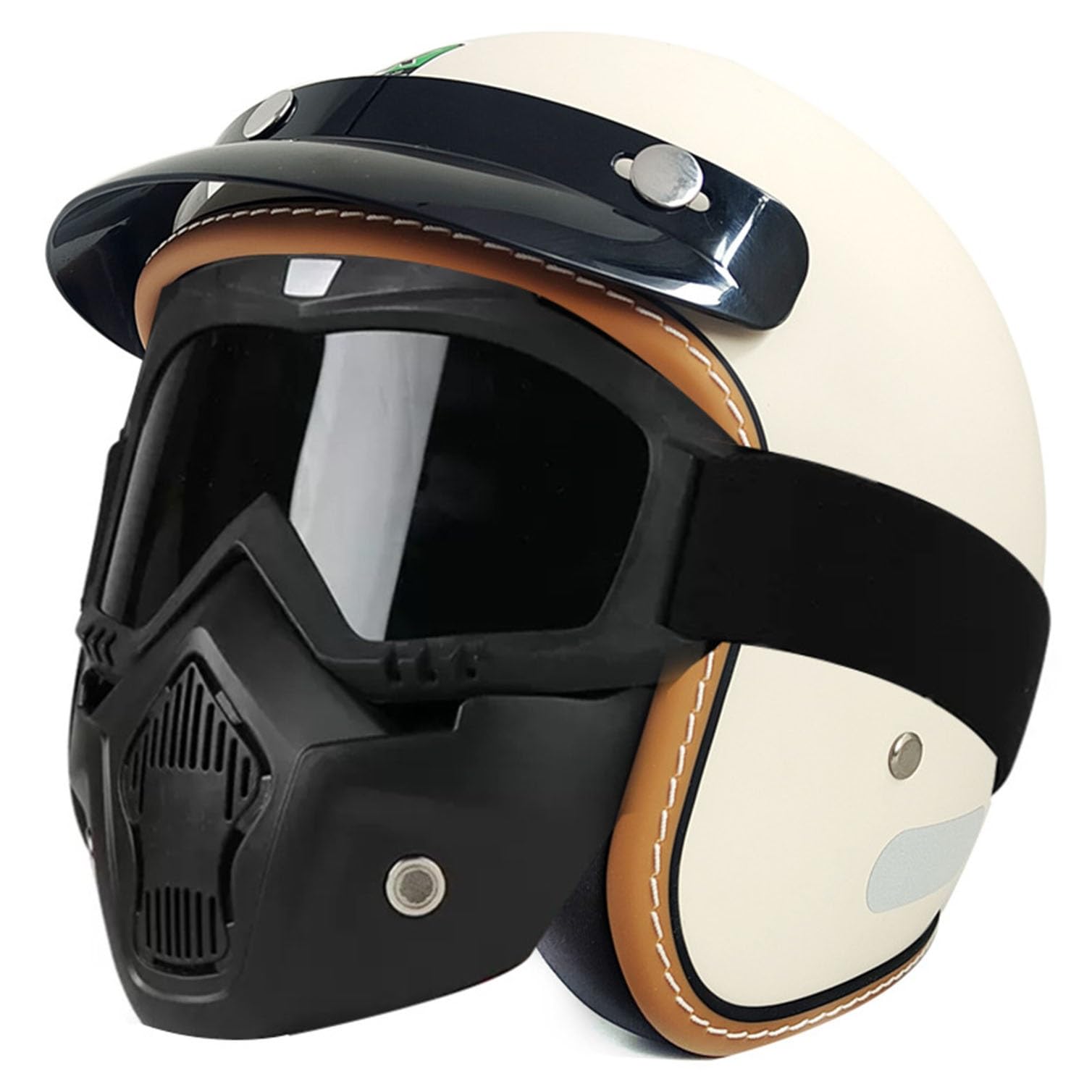 Casque moto jet face ouverte taille XL résolvant le manque de visibilité en ville