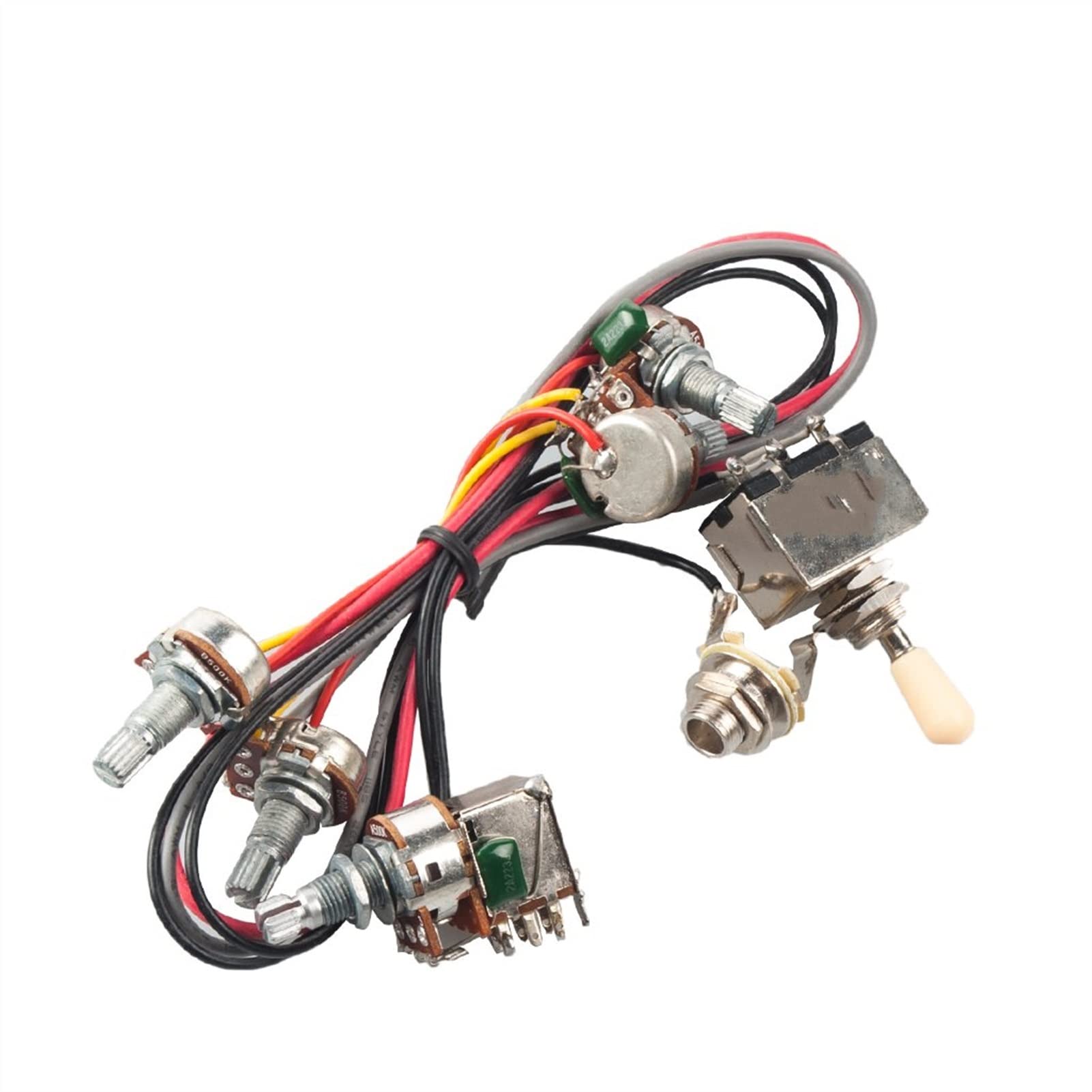 Harnais De Câblage De Guitare Préwired 500k Pot + Sortie + Convertisseur De Levage + Convertisseur 3 Voies Pour Lp Guitare faisceaux câbles guitare
