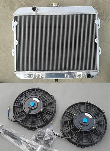 Radiador y ventilador de aluminio de 3 hileras para Nissan Datsun 280ZX 2.8L 1981-1983 81 82 83