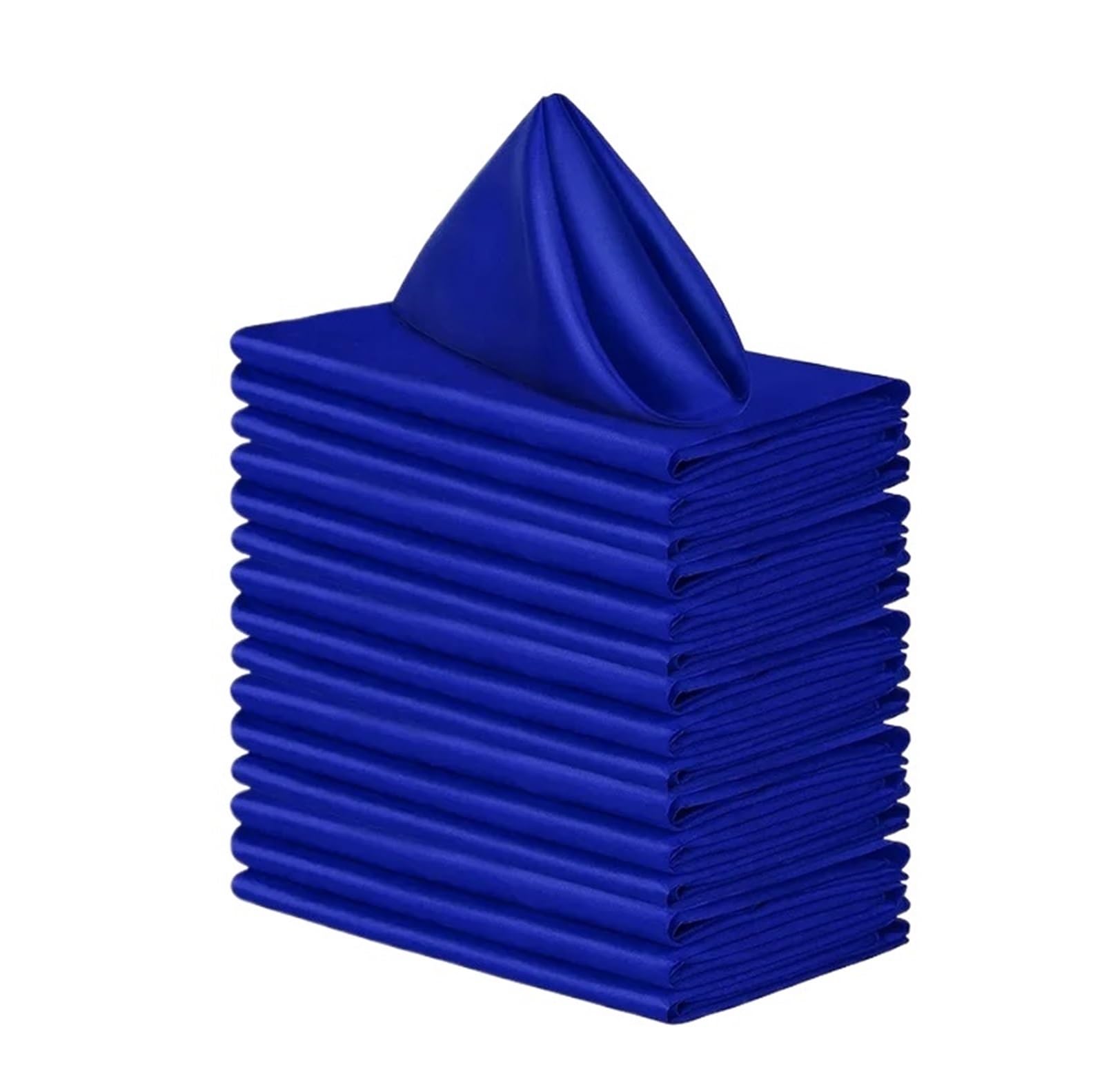 Satin Dinner Napkins 100PCS 30 * 30cm Satin Napkins Silky Soft Dinner or Handkerchief for Banquet Wedding Decoration(100pcs-blue)