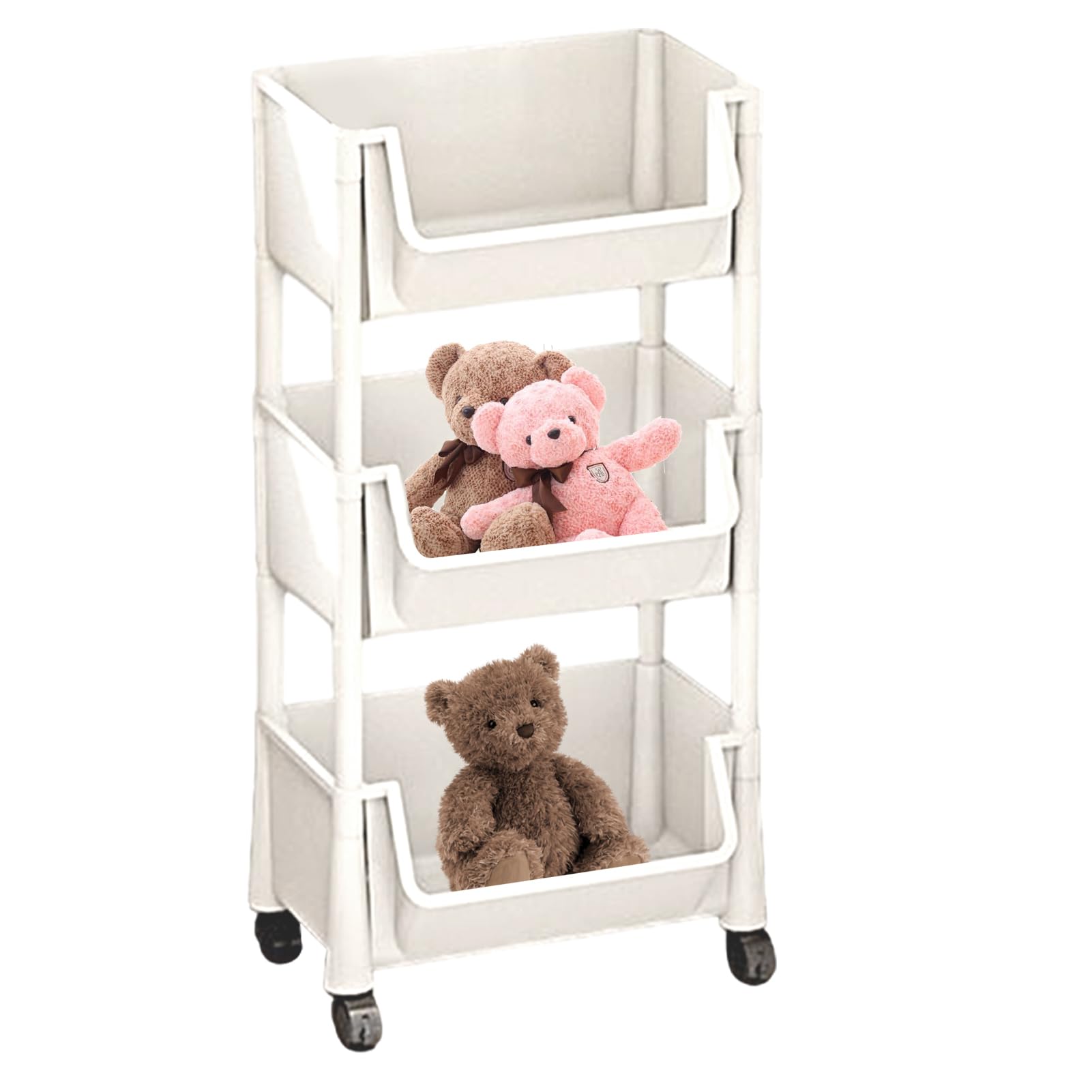 Chariot à livres à roulettes | Chariot de rangement de livres multi-couches | Chariot d'organisation multifonction pour chambre d'enfant, salon, papeterie et jouets