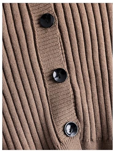 Image of MakeMeChic Women's Faux Fur Fuzzy Cardigan Sweaters Valentines Day Outfit Y2K Long Sleeve Rib Knit Cardigan