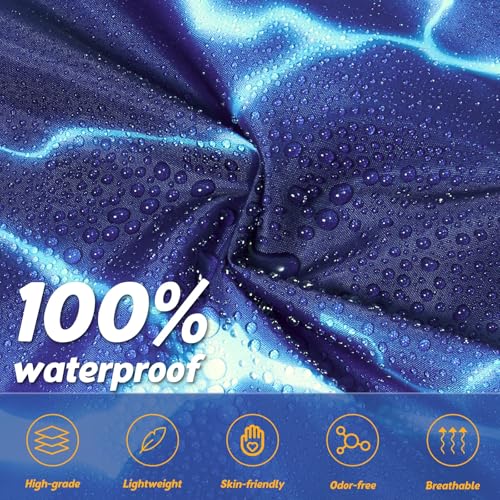 Image of WAWSAM Lightweight Rain Poncho Kids, Ponchos for Kids Waterproof Reusable Hooded, Kids Poncho Rain Jacket for Boys and Girls