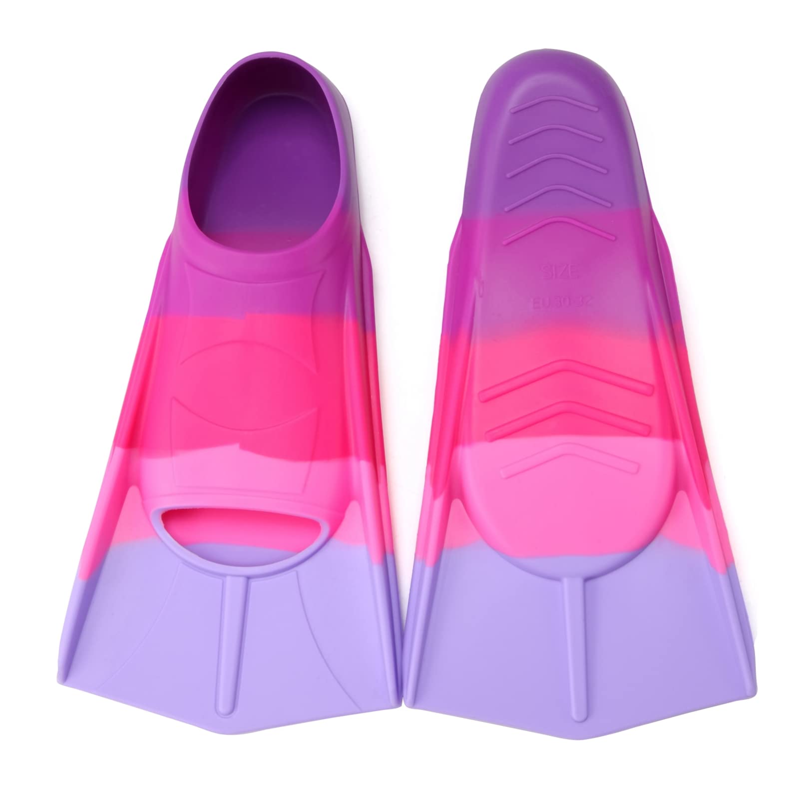 Kinder Schwimmflossen,Kurze Flossen 100% Silikon Schwimmflossen für Training und Lap Schwimmen für Kinder Erwachsene Medium