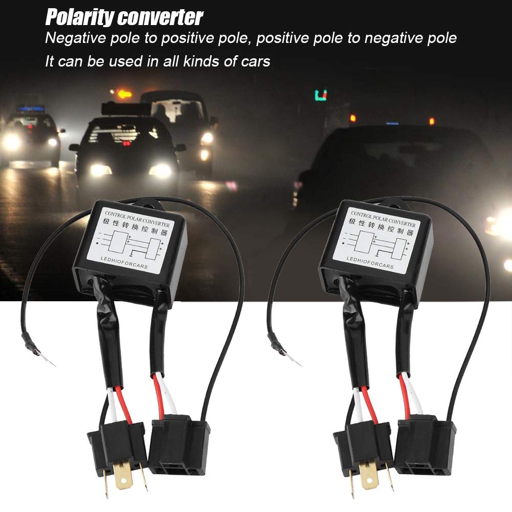 Cablaggio Fari Samurai - Samurai Sj413 - Adattatore Negativo Del Cablaggio Del Convertitore Negativo Per Polare Del Convertitore Negativo Della Lega Led Per Polarità Invertita Per H4