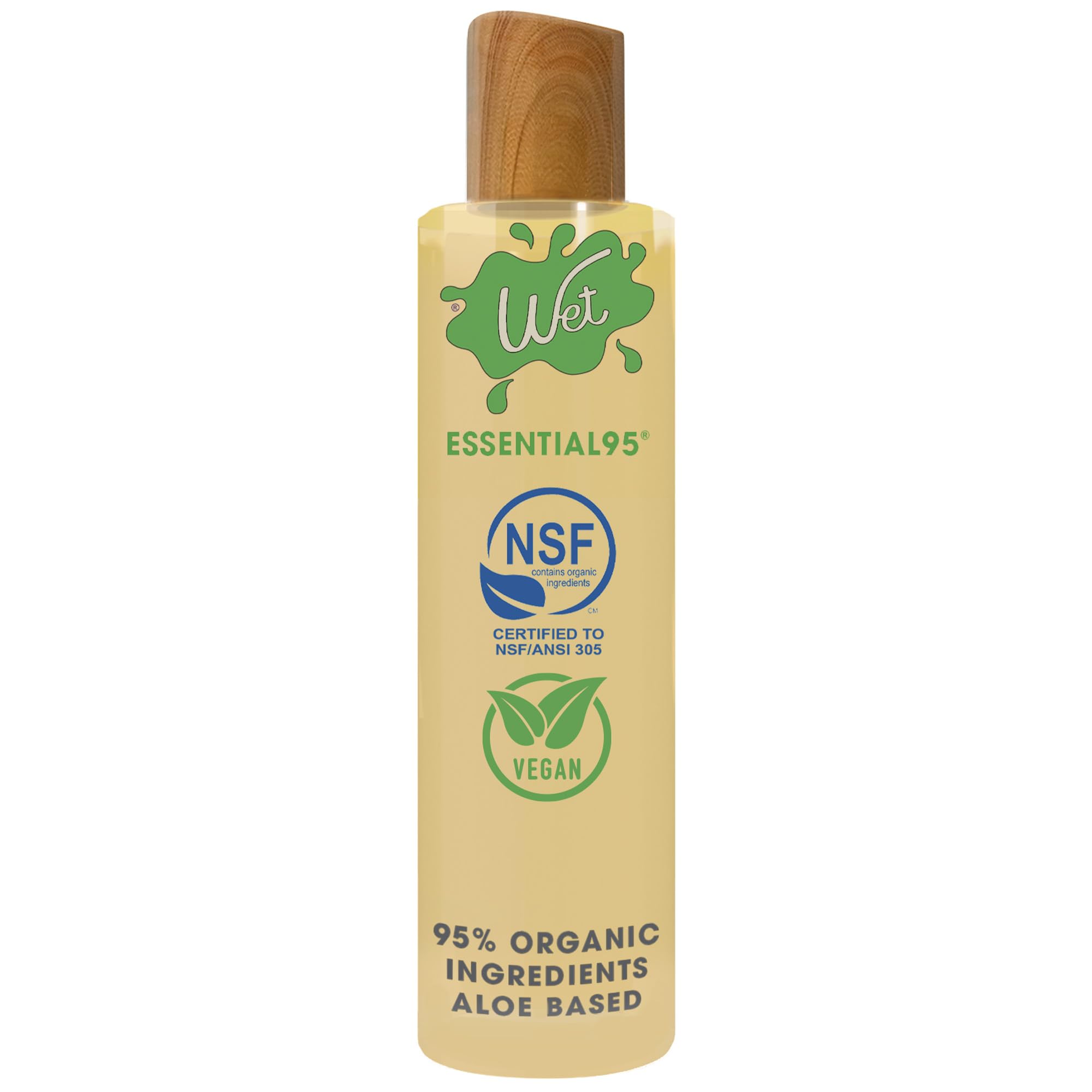 Wet Essential95, Aloe-Based Personal Lubricant and Vaginal Moisturizer, 95% Organic for Men, Women, and Couples, 4 Fl Oz