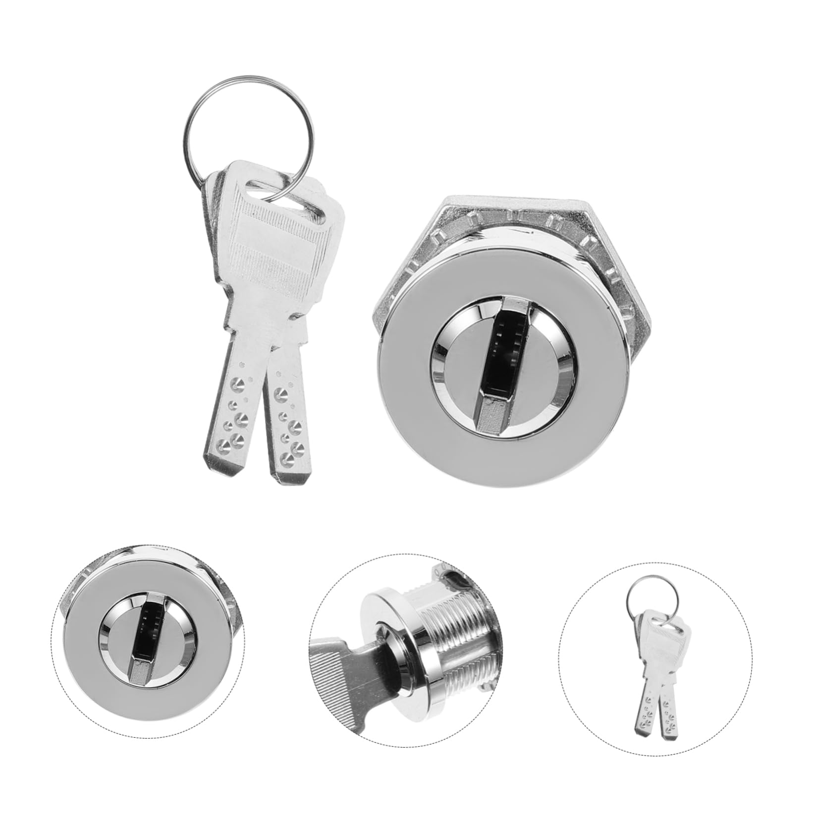 Lot De 5 Serrures De Sécurité Pour Armoire Casier À Combinaison Serrure À Pêne Dormant De Tiroir En Métal Acier Inoxydable Argenté