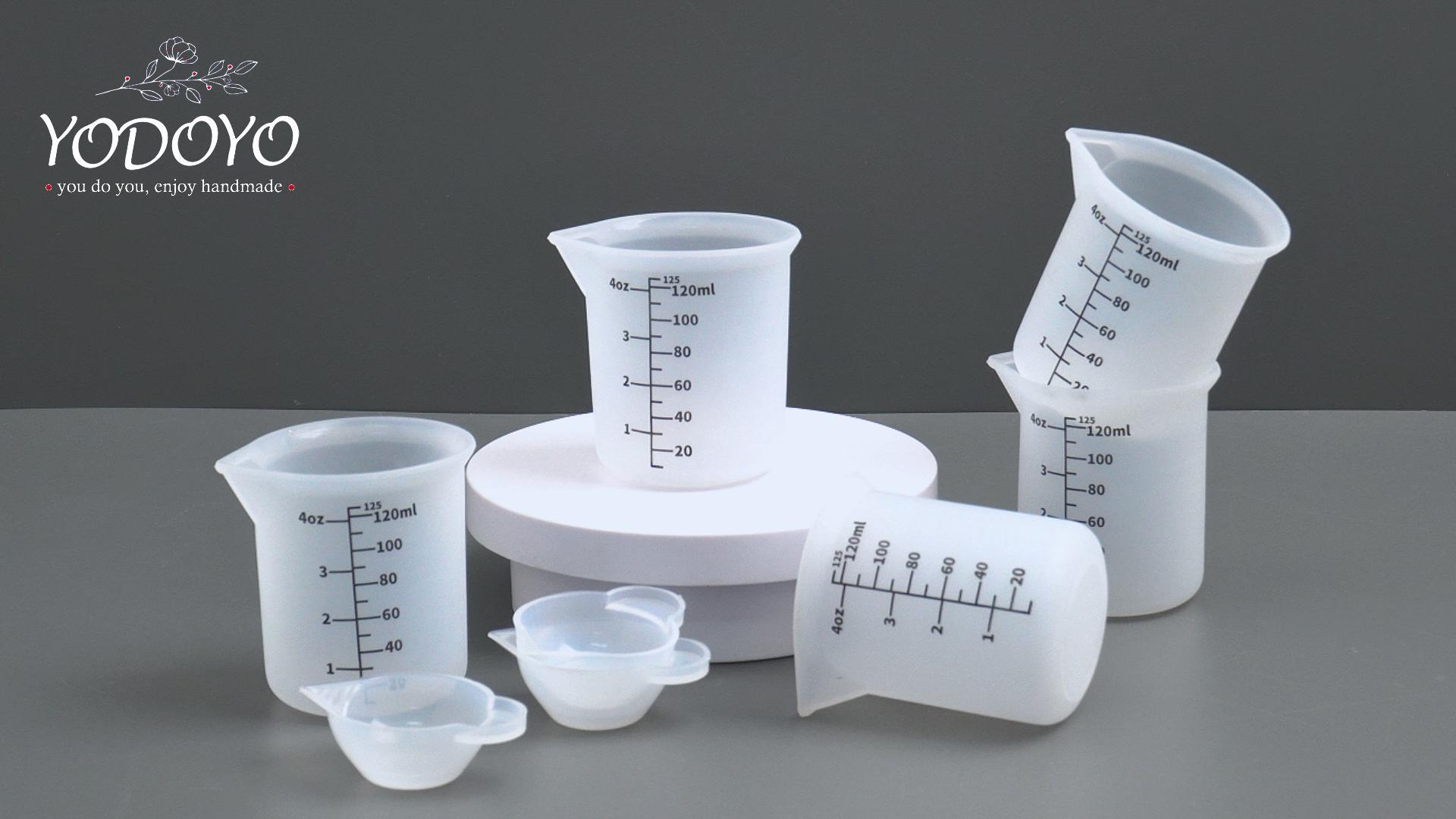 Set de vasos medidores y mini cuencos de silicona 5 piezas miniatura 7