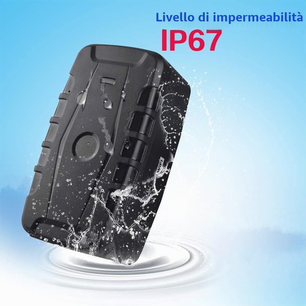 Zeerkeer GPS Tracker per Auto,Localizzatore GPS per Auto Anti-perso,Tracciatore di Posizione in Tempo Reale GPS Tracker con IP67 Impermeabile Geo-fence Alarm App Gratuita 250 Giorni Standby(20000mAh）
