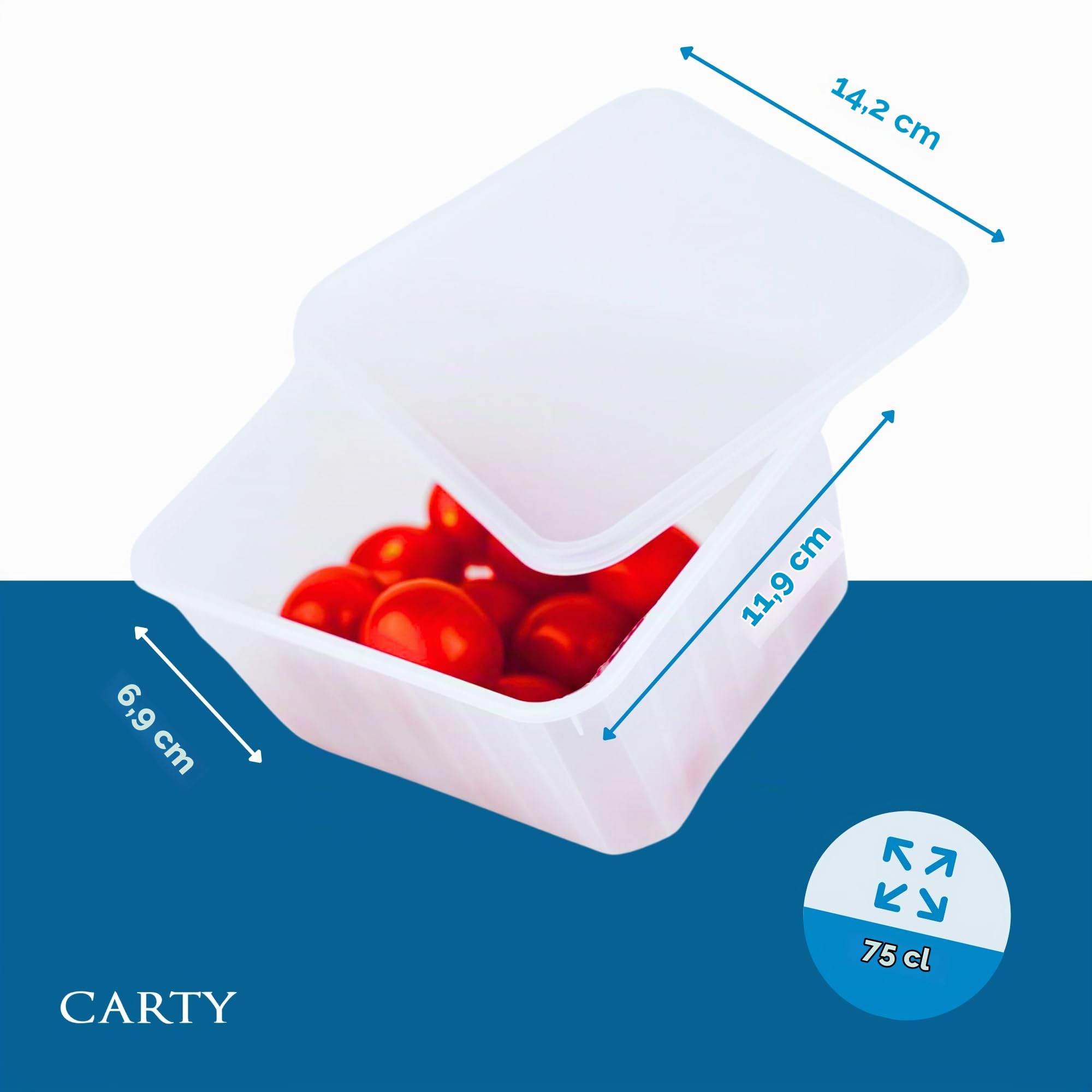 Carty Boîte alimentaire réutilisable 75 cl Opaque