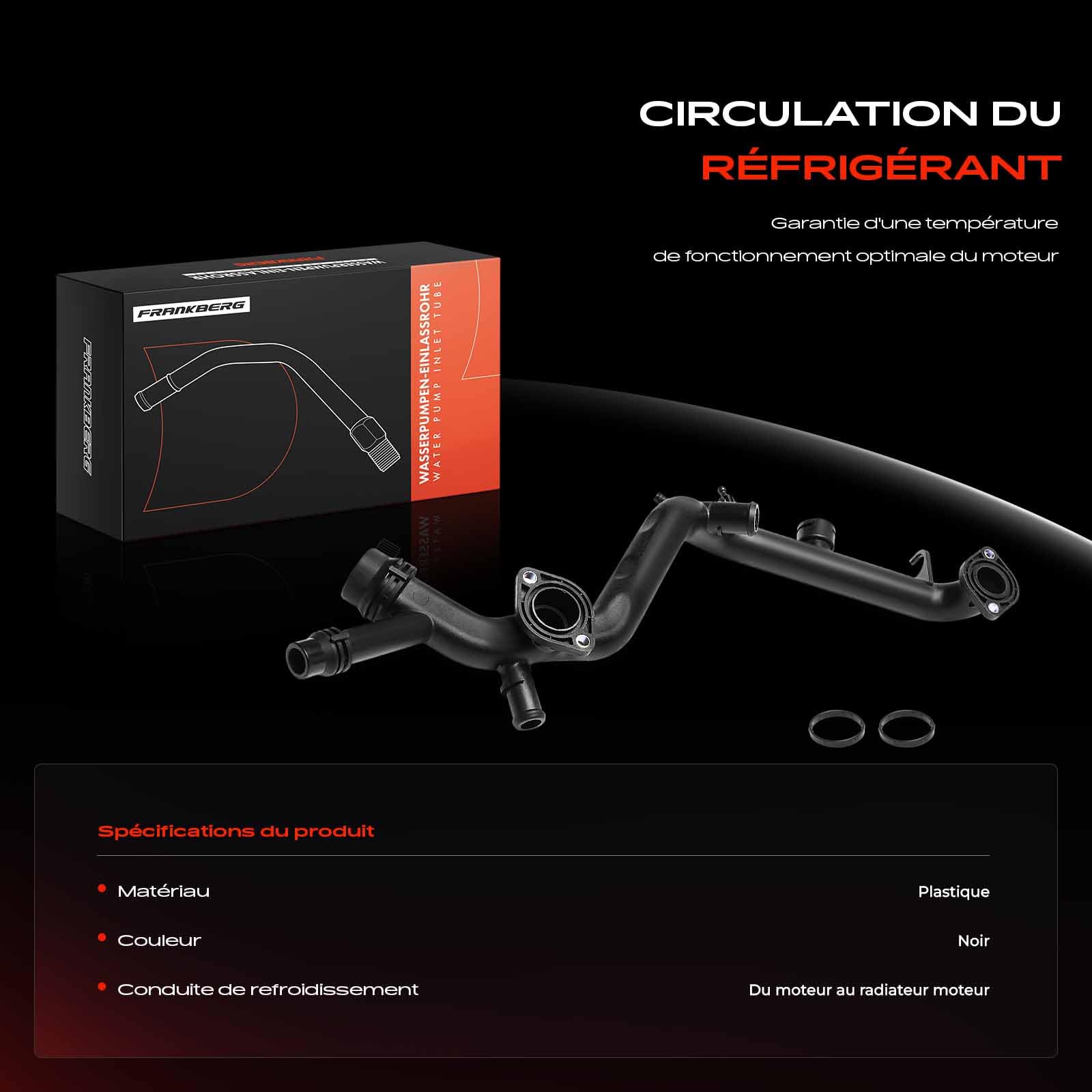 Frankberg Tuyau de Liquide de Refroidissement Compartiment moteur Essence