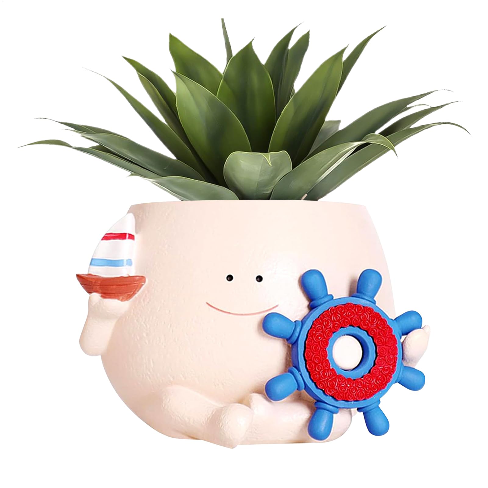 Pot de fleurs en résine anti-pourrissement pour succulents et cactus