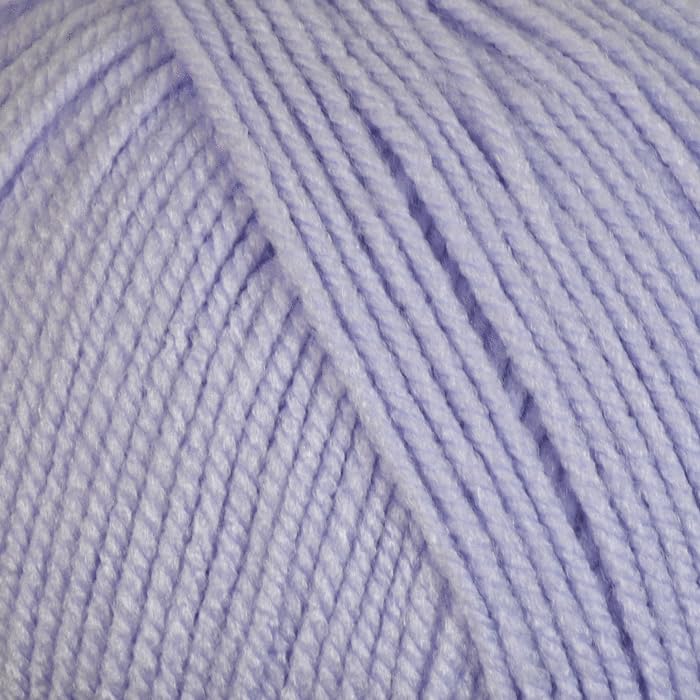 WoolCraft Acrylic Aran 400g Knitting & Crochet Yarn, Great Value 100% Acrylic Yarn, Choose from 25 Shades, 800 Metres, 400g Balls, Pack of 5, Lilac