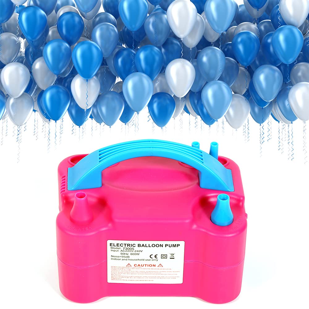 Bomba de globos eléctrica – Inflador de globos – Inflador de globos eléctrico con doble boquilla para globos de látex, 2 modos de funcionamiento, para globos de boda, cumpleaños y fiesta