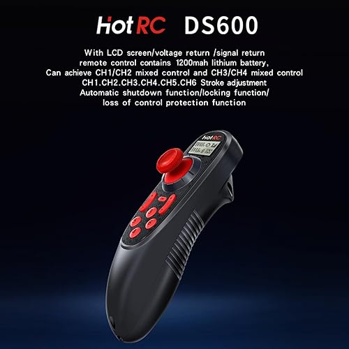 Miniatura 2 de HOTRC DS-600 6CH 2.4GHz Transmisor RC y receptor control remoto con DS 600 PWM 6 canales receptor para barco RC (con 2 receptores)