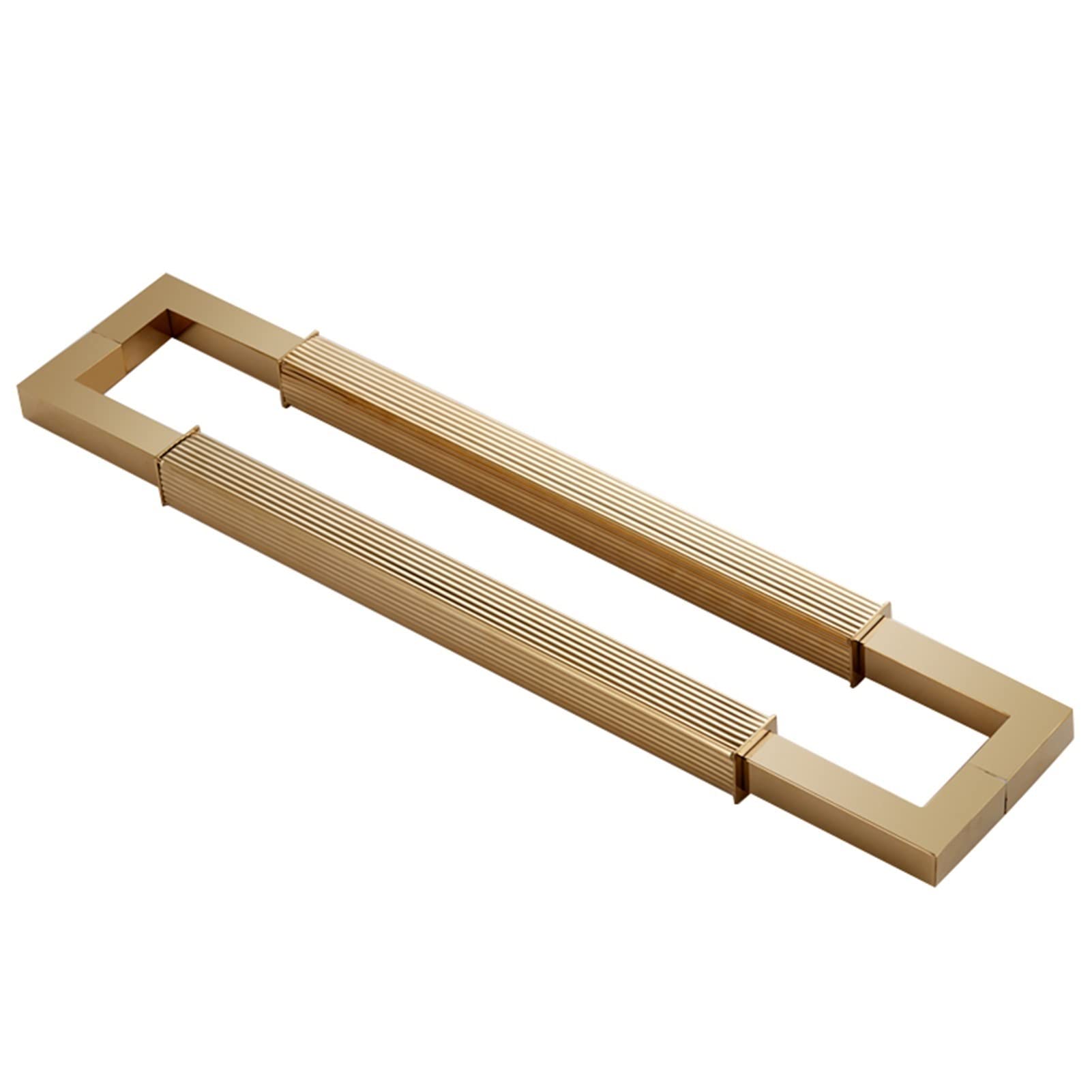 CWCQGH Door Pull Interior/Exterior Push Pull Door Handle,Two Sided Sliding Barn Door Shower Doors Handles,Home Office Kitchen Bathroom WC Door Konbs with Screws,Gold-60cm/24inch
