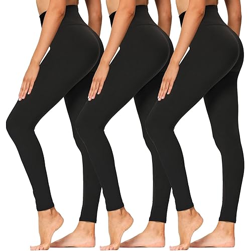 High Waisted Leggings for Women - Soft Athletic Tummy Control Pants for Running Cycling Yoga Workout
