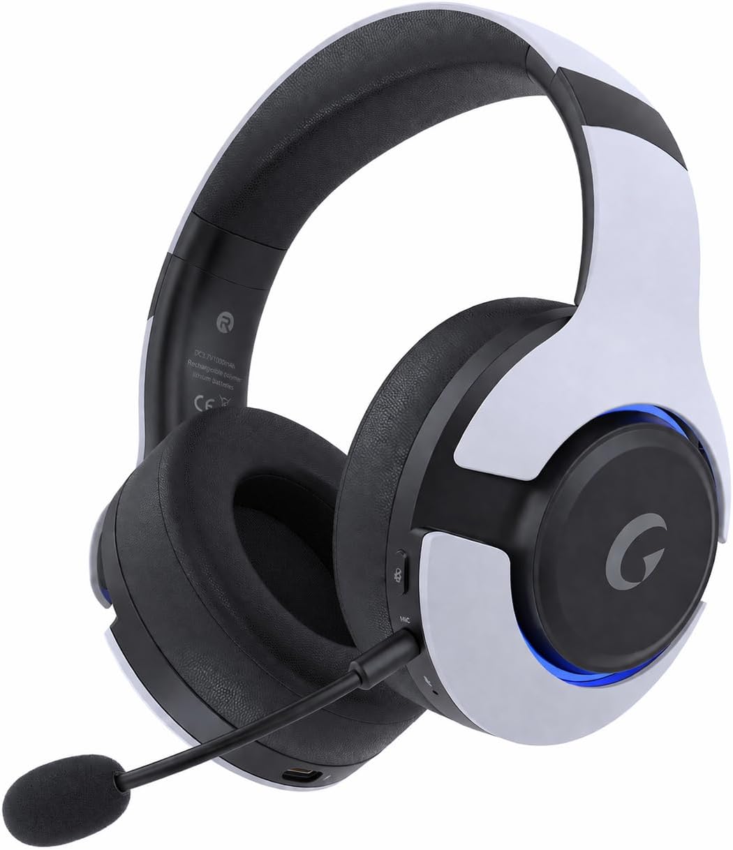 syndesmos Wireless PS5 Headset, 2.4GHz Gaming Headset for PS5, PC, Switch, Bluetooth 5.3 Headphones with Noise Canceling Mic, 7.1 Surround Sound