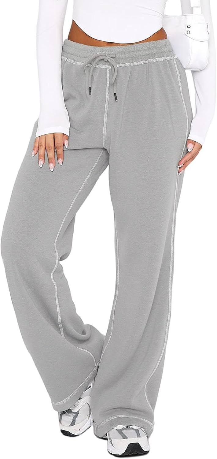 Track Pants Women Sweatpants Soft Jogging Straight Pajama Sweats Wide Leg Sweatpants Women Lounge Pants Joggers