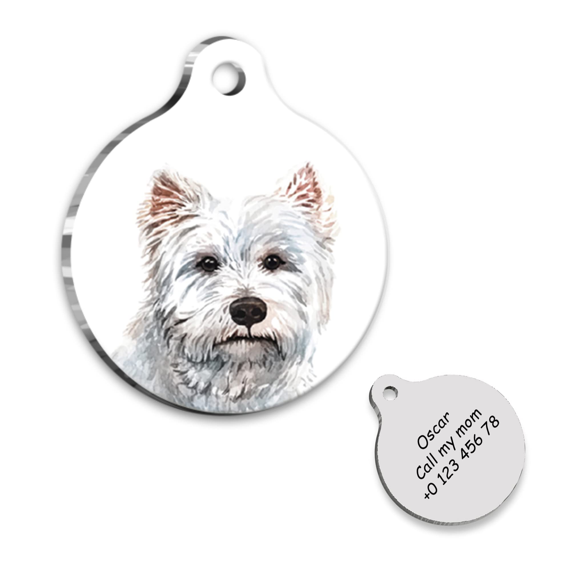 Terrier Dog Personalized Dog Tag - Custom Name Tag - ID Tag for Dog & Cat - Customized Pet Tags - Dog & Cat Name id Tag - Dog Name Tag - Engraved Dog Tag