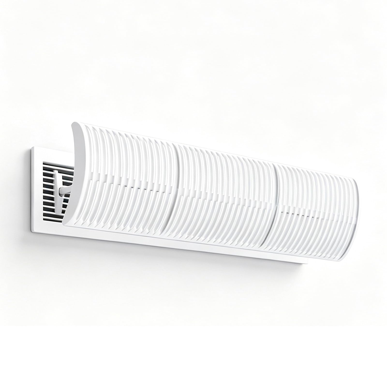 Deviatore Aria Condizionatore, Universale, Flusso 3D Multisegmentato | Plastico, senza Condensa, Uso Domestico e Ufficio, Asta di Collegamento Allungata(120x20cm/47x8in)