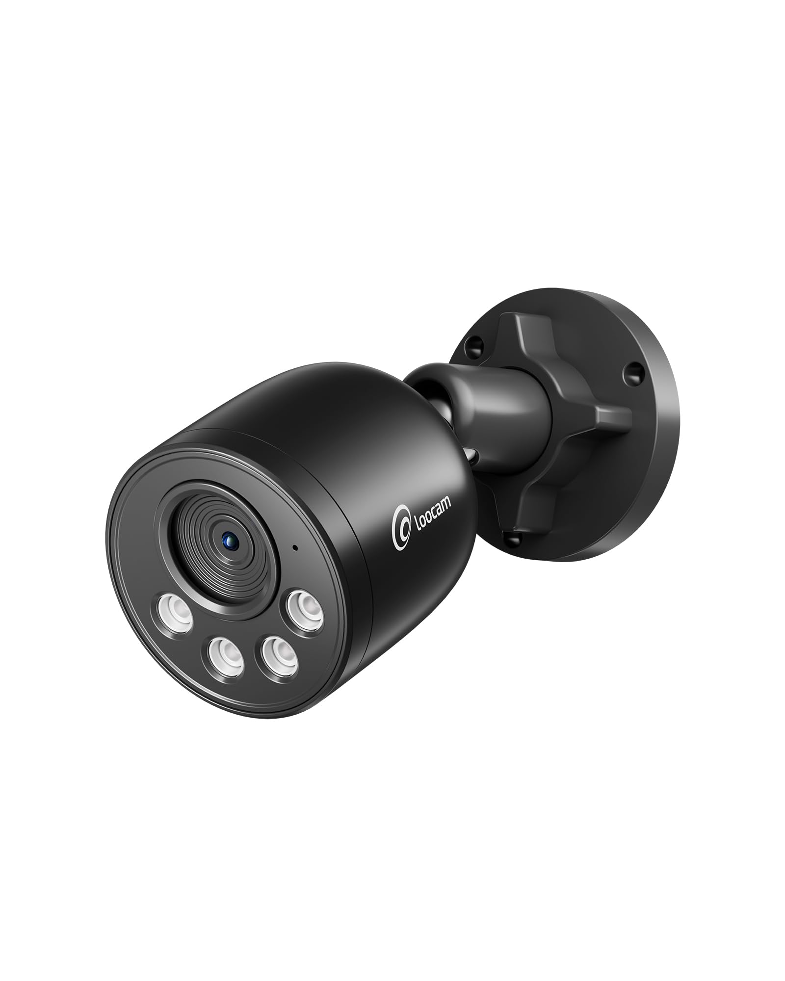 Loocam 4Mp Add-On Poe Cctv Camera With Ir Night Vision, Person Vehicle Detection, Ip66 Weatherproof Outdoor Indoor Wired Bullet Security Cameras, Ip66 Weatherproof, Only Work With Our Poe Nvr System