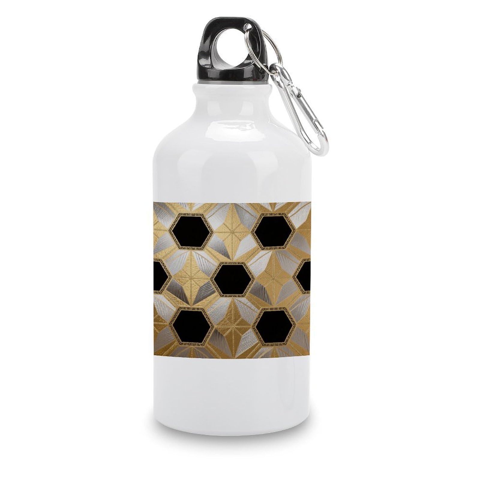 Fekiloot Style Geometry Aluminum Water Bottle Travel Tumbler Reusable Lightweight Outdoor Sports Water Bottles For Gym Sports Camping Hiking Fishing400ml