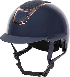 Harry's Horse Matterhorn Sparkle - Casco de equitación (56-58 cm), color azul oscuro y rosa