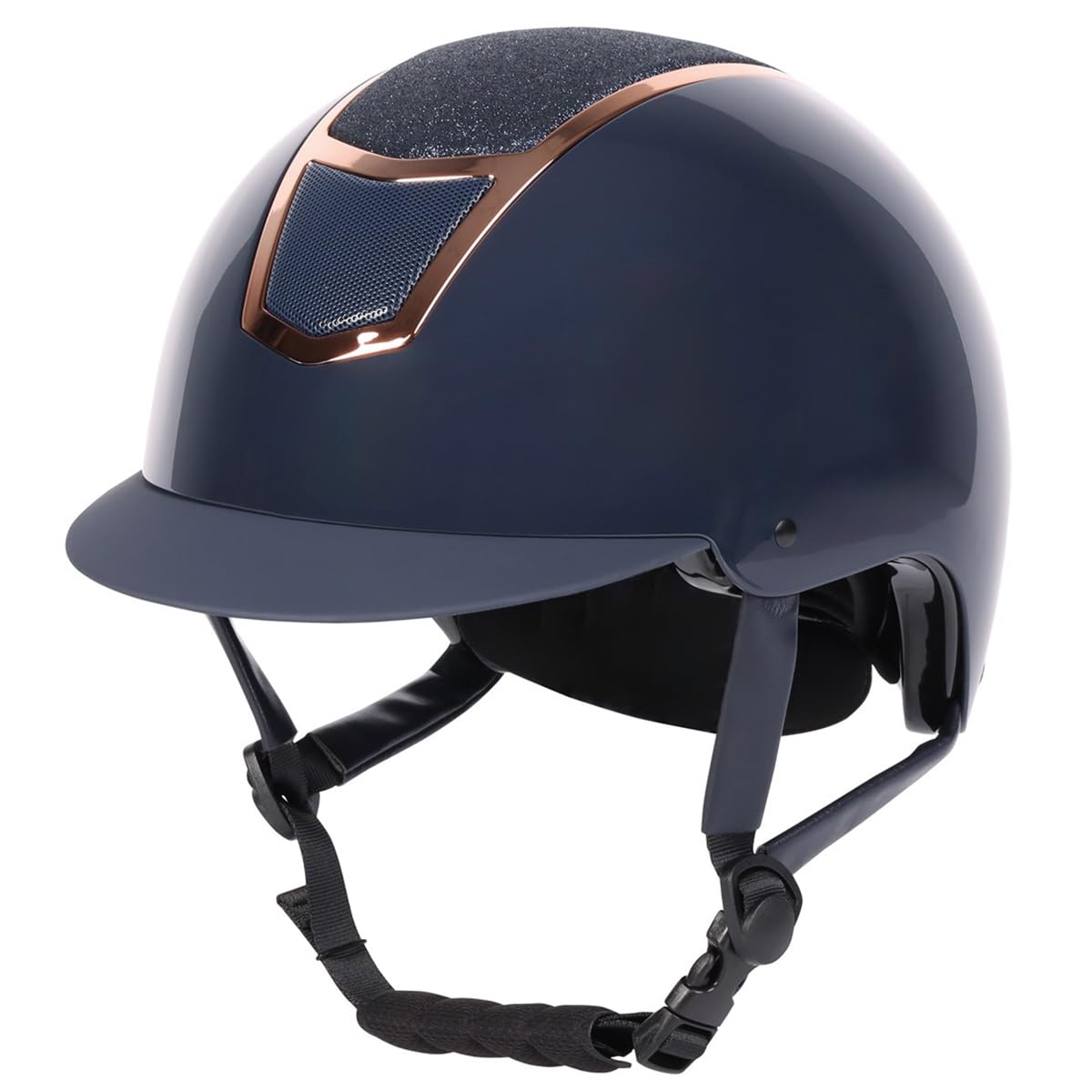 Harry's Horse Matterhorn Sparkle - Casco de equitación (53-55 cm), color azul oscuro y rosa
