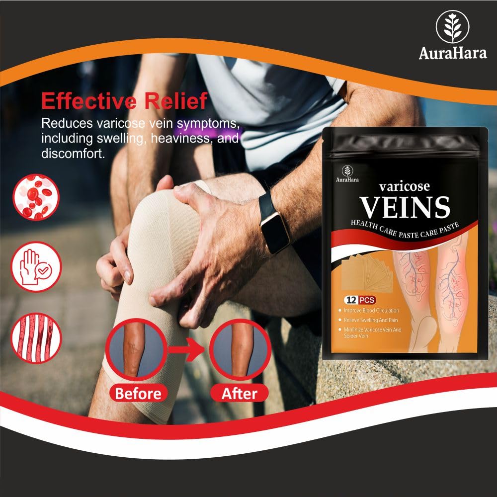 Varicose Veins Patches, Pain Relief and Swelling Reduction, Blood Circulation Support — Amazon image 7
