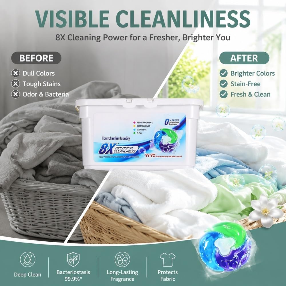 Perle detergenti 4 in 1, 30 ct, pulite e fresche