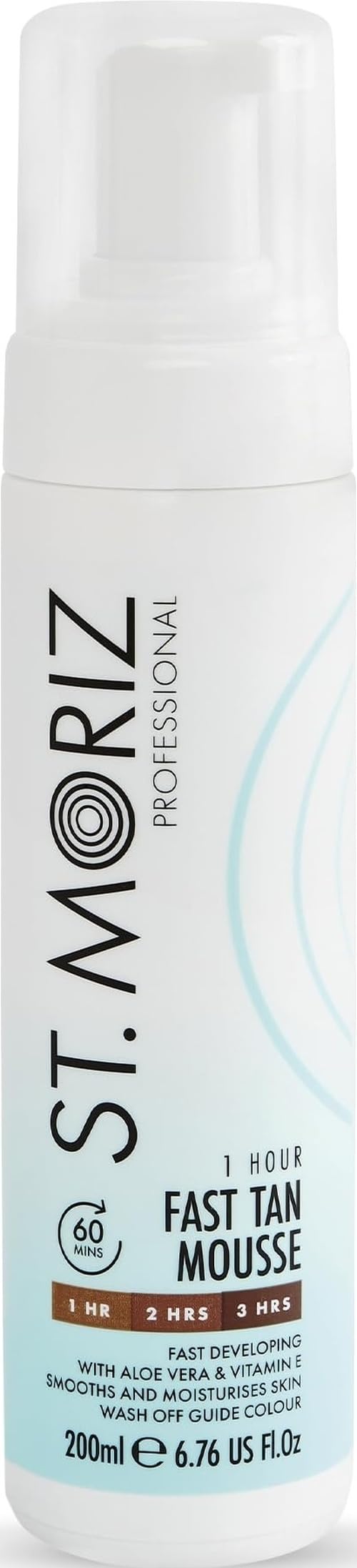ST. MORIZ Professional Instant 1 Hour Fast Tan Mousse | With Aloe Vera & Vitamin E | Develops in 1-3 Hours | Express Vegan Fake Tan with Guide Colour | Dermatologically Tested & Cruelty Free | 200ml