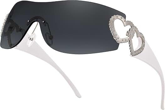 Tiffany&co. rimless sunglass y2k 超美品 Amazon.com: Dollger Trendy Y2K Sunglasses Women Men Rimless
