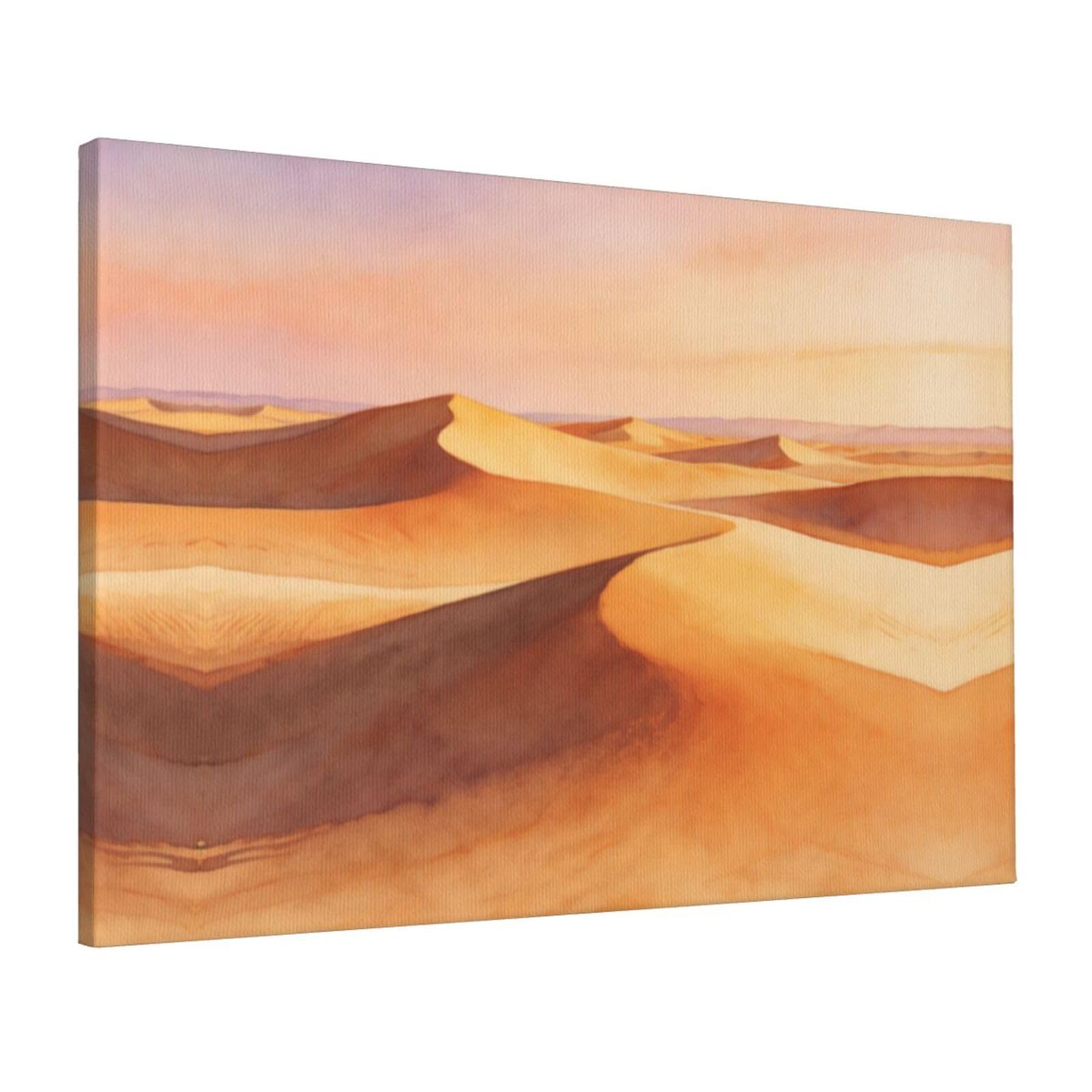 CNTDBU Desert Wash Canvas Wall Art 16x24 Inch-Large Modern Painting Print for Living Room, Framed Ready to Hang Artwork for Bedroom