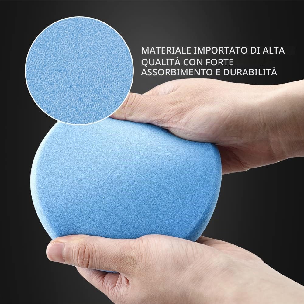 SPTA Kit per Lucidatrici Auto, 5Pcs 150mm Tamponi Tampone Kit di lucidatura per ceretta lucidatura Spugna Lucidatura Pad Kit Composto di lucidatura Auto per 150mm lucidatura Auto -FPTFS6