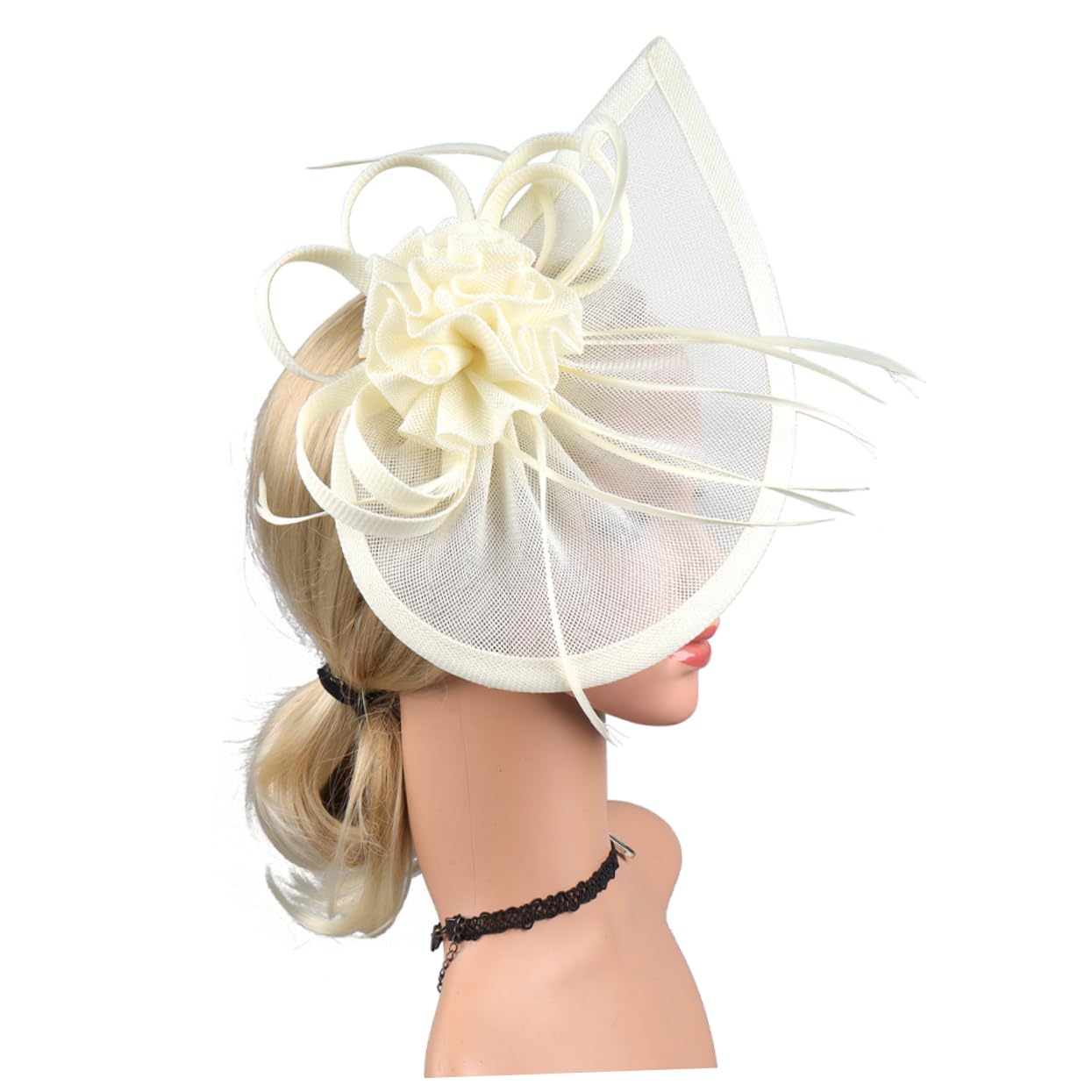 Holibanna Sombrero De Coctel Tocados Sombreros Para Mujer Gorras Para Mujer Diadema De La Década De 1920 Sombrero Diadema Diademas Con Estilo Para Las Mujeres Beige Malla