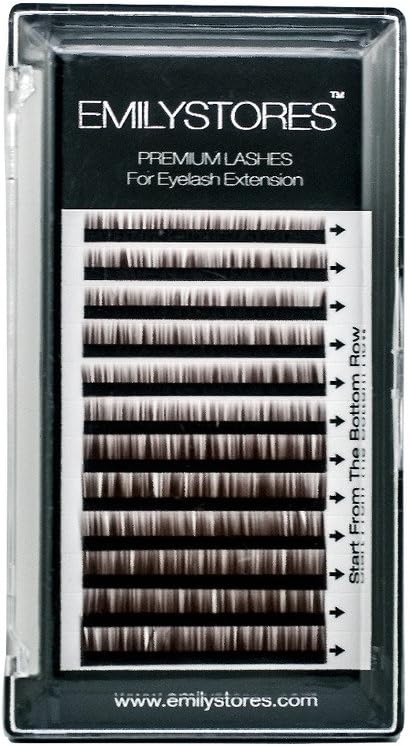 Lash Eyebrow Extensions Color Brown Thickness 0.10 mm Length 5/6/7/8MM Mixed Sizes One Tray