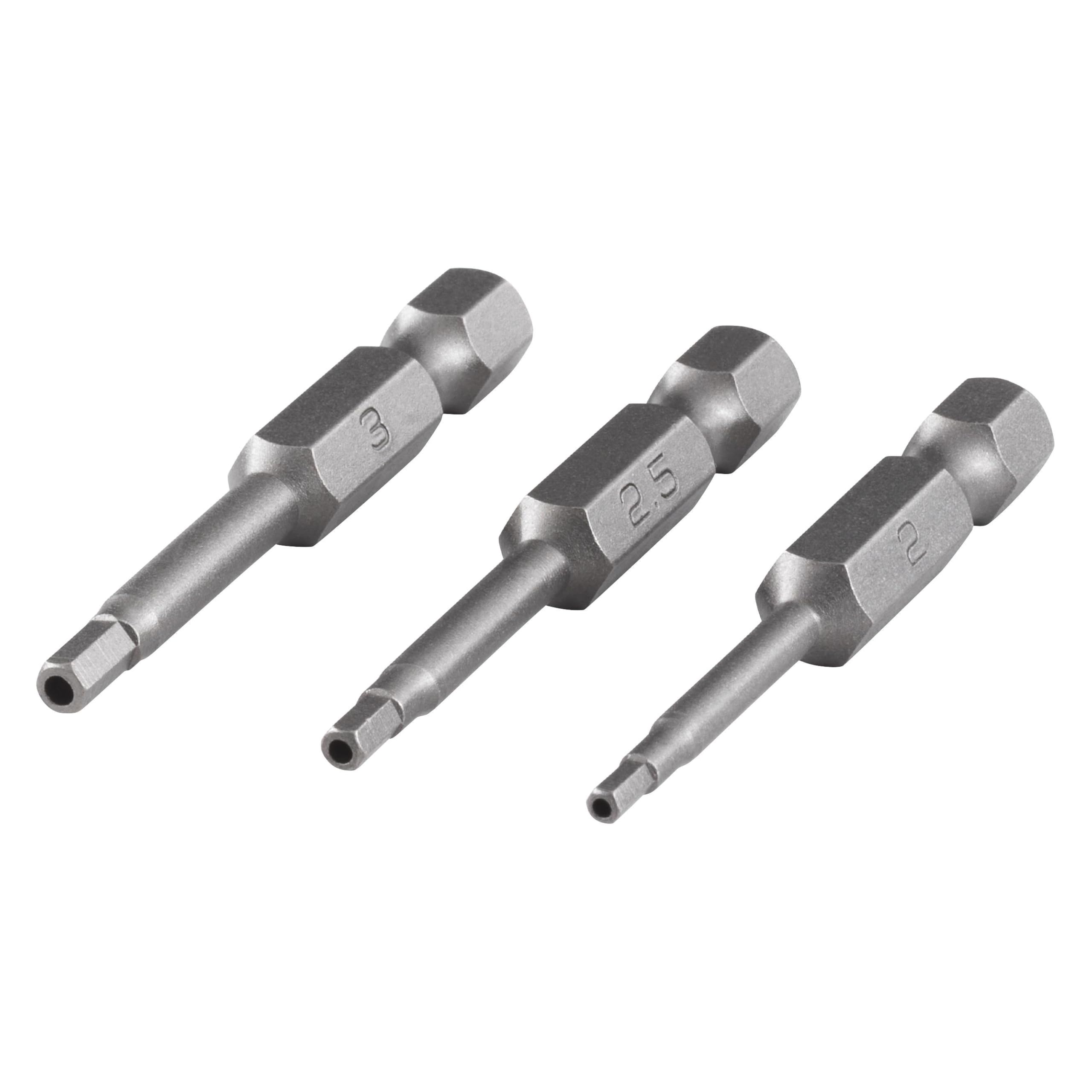 wolfcraft Solid Safety Screwdriver Blade Set, 3 pcs. I 1263000, Black, Set 2 / 2,5 / 3 mm
