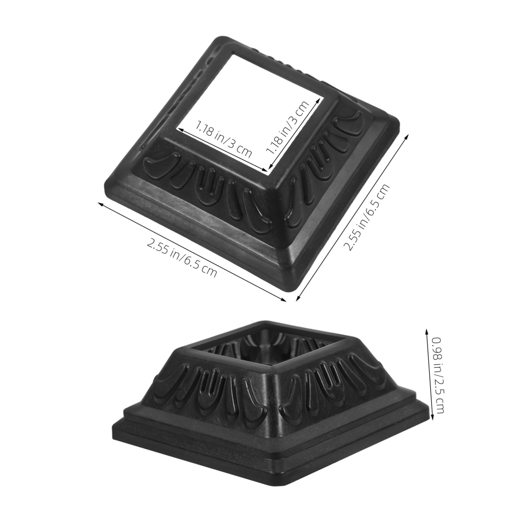 10 Pezzi Tappi Copertura Pali Nero in Pvc per Base del Deck e Recinzioni, Copertura Decorativa per Colonne e Supporti