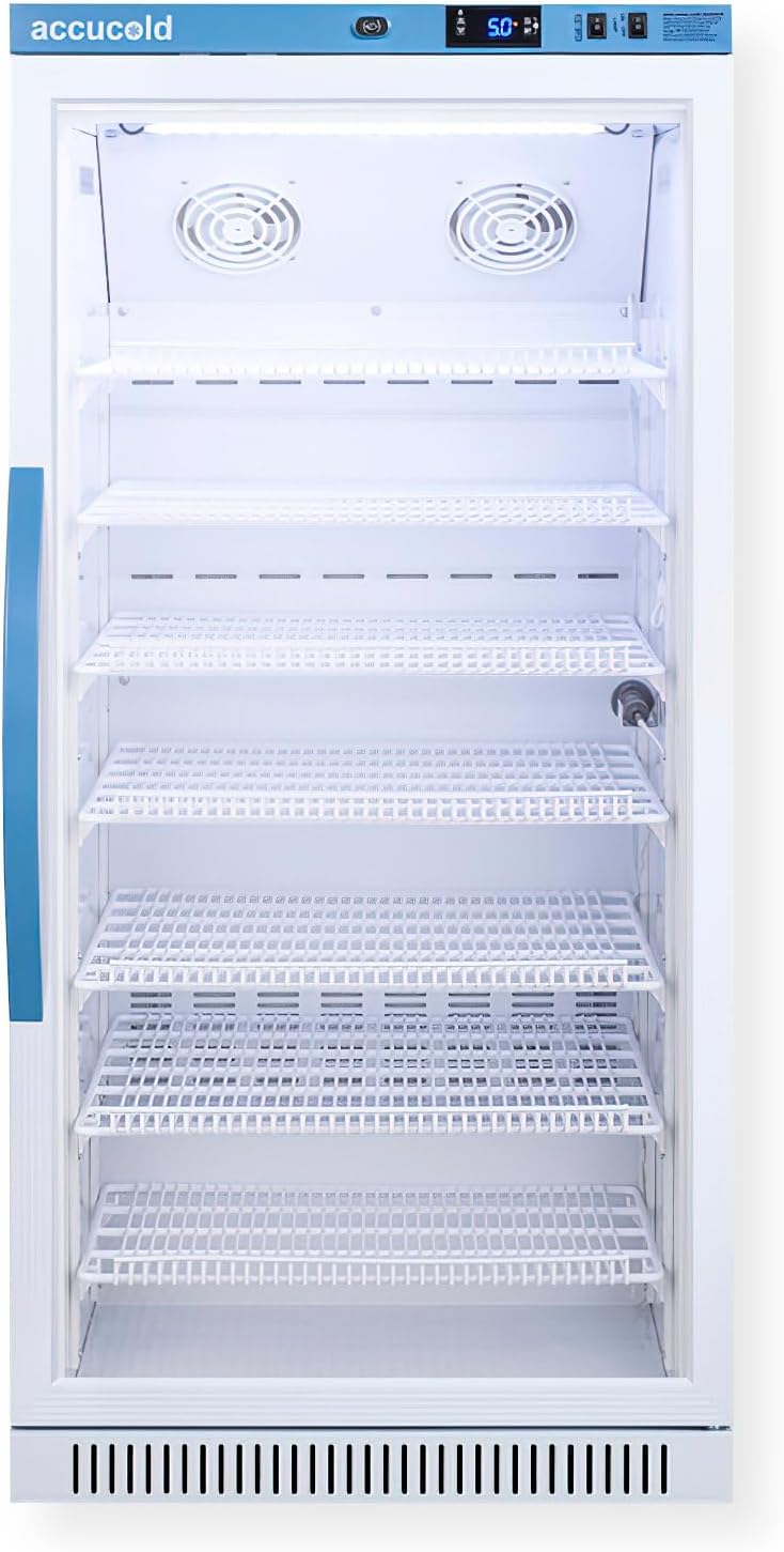 Summit Appliance Accucold 8.0 cu.ft. Medical Refrigerator, 24” Wide, Vaccine Refrigerator, Certified to NSF/ANSI 456 Vaccine Storage, Glass Door - ARG8PV456