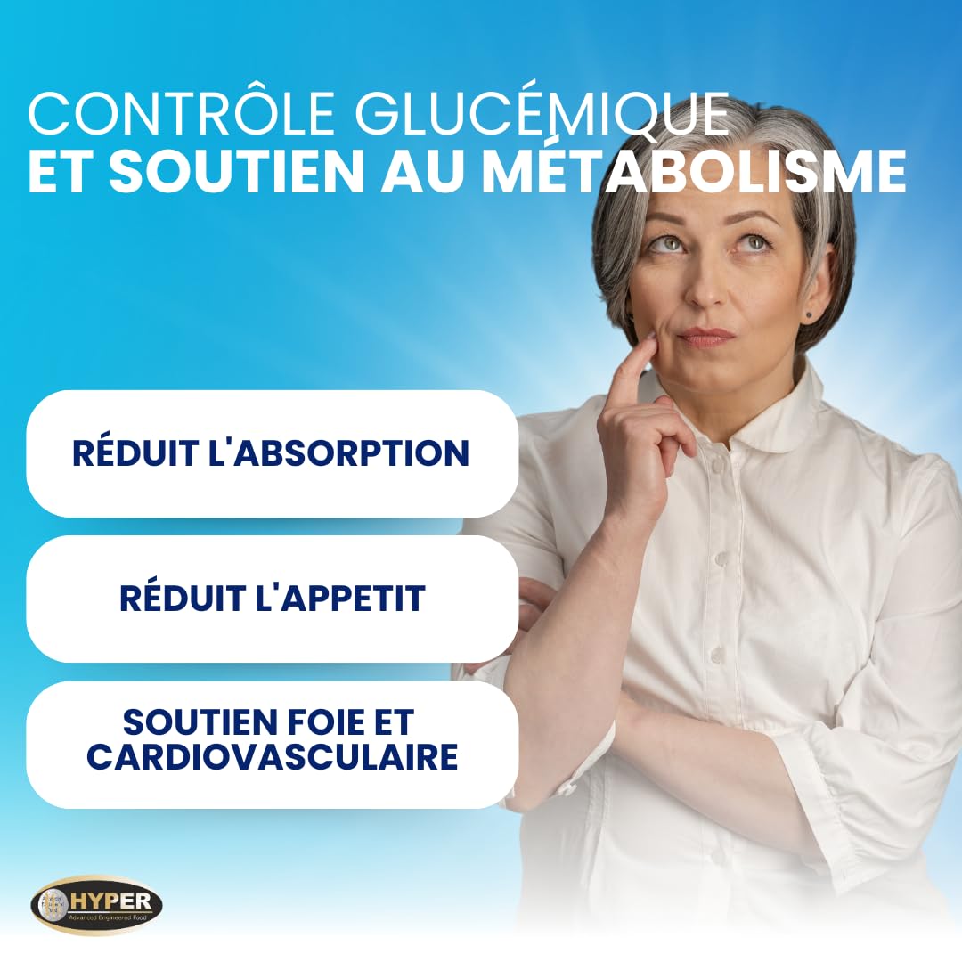 Hyper Glicem Control Berberis 180 Comprimés - pour la Glycemie avec Berberine, Gymnema, Cannelle, Acide Alpha-Lipoïque et Picolinate de Chrome - Métabolisme des Glucides