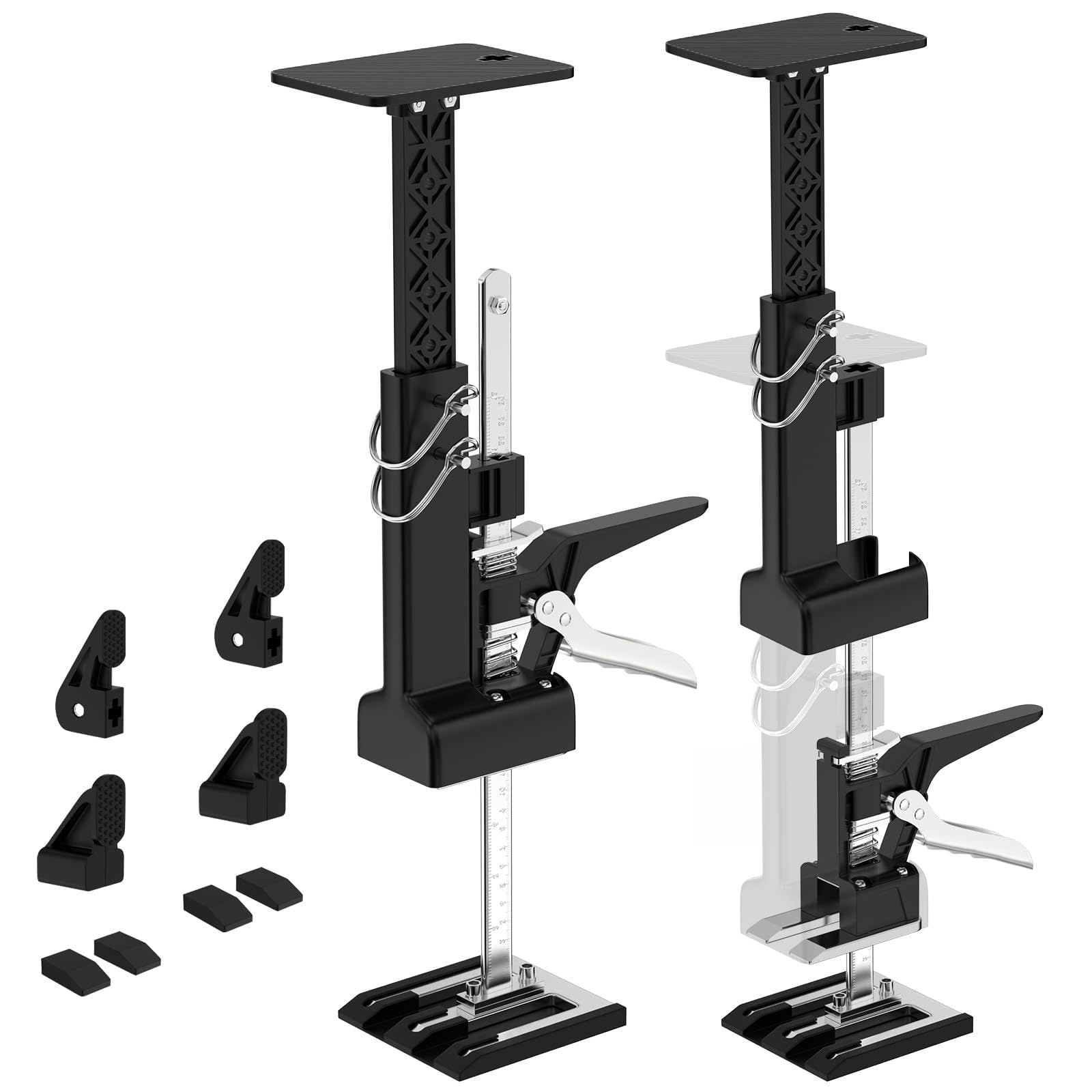 Verstellbare Wagenheberständer, 2 Stuks Werkbesparende armkrik, Handgereedschaplifter met Schaal Hefhoogte 23,6'', Hand Lifting Jack Tool Hefcapaciteit 360lbs