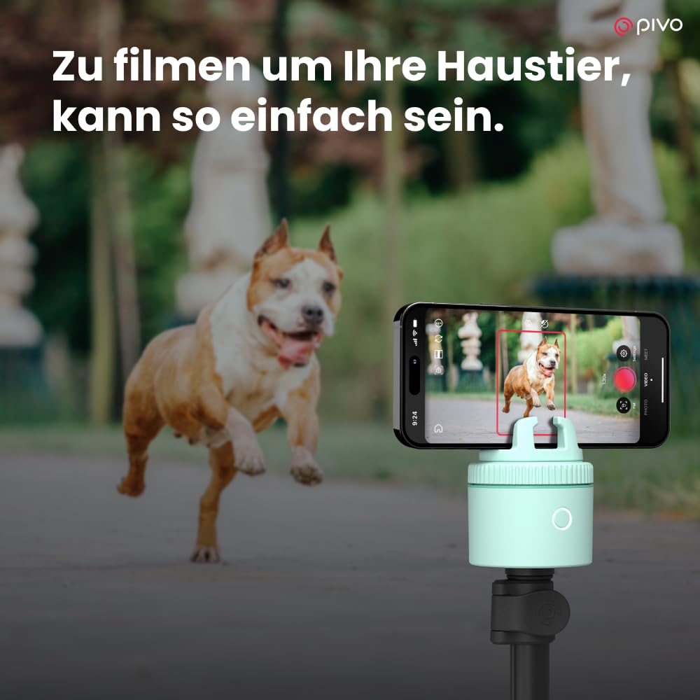 Pivo Pod Lite und Smartphone-Halterung mit automatischem Sensor zur Verfolgung von Bewegungen zum Erstellen von Inhalten Freisprechfunktion 360° Drehung Videoaufnahme Mobiler Ständer - Grün