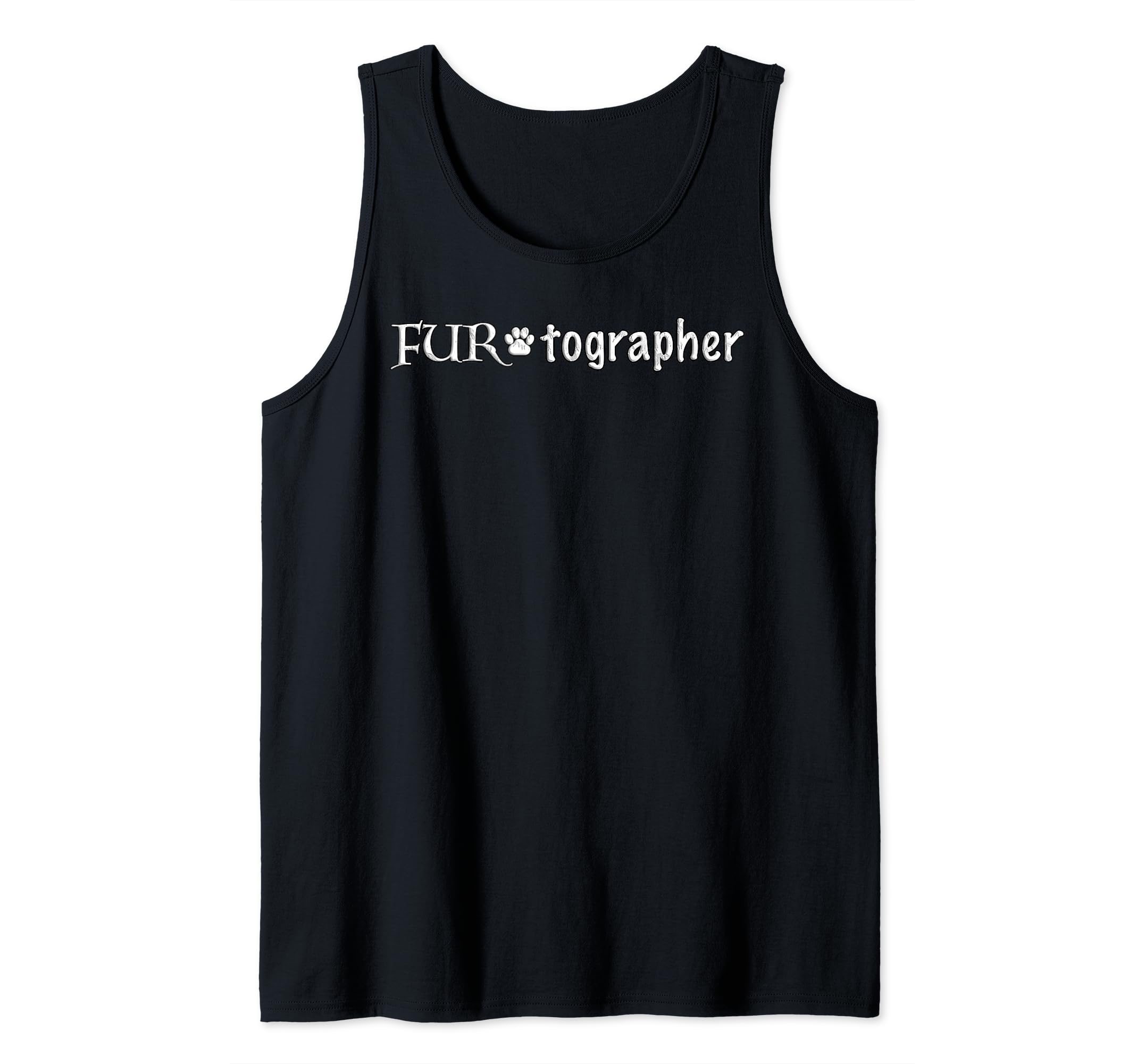 FURtographer Pet Photographer Animal Rescue Photography Tank Top, Black