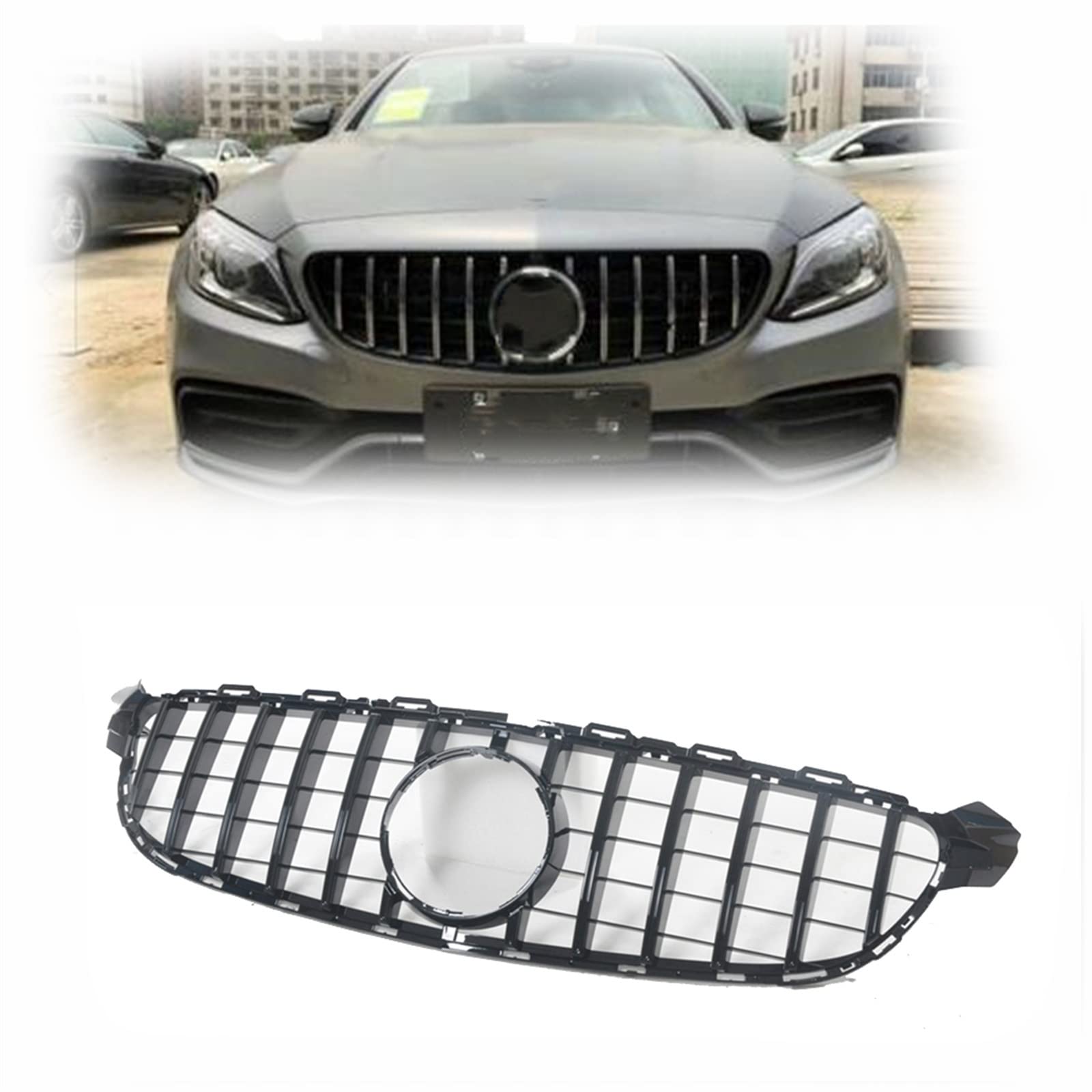 Grille de maille de capot W205 C63 AMG calandre de course noire