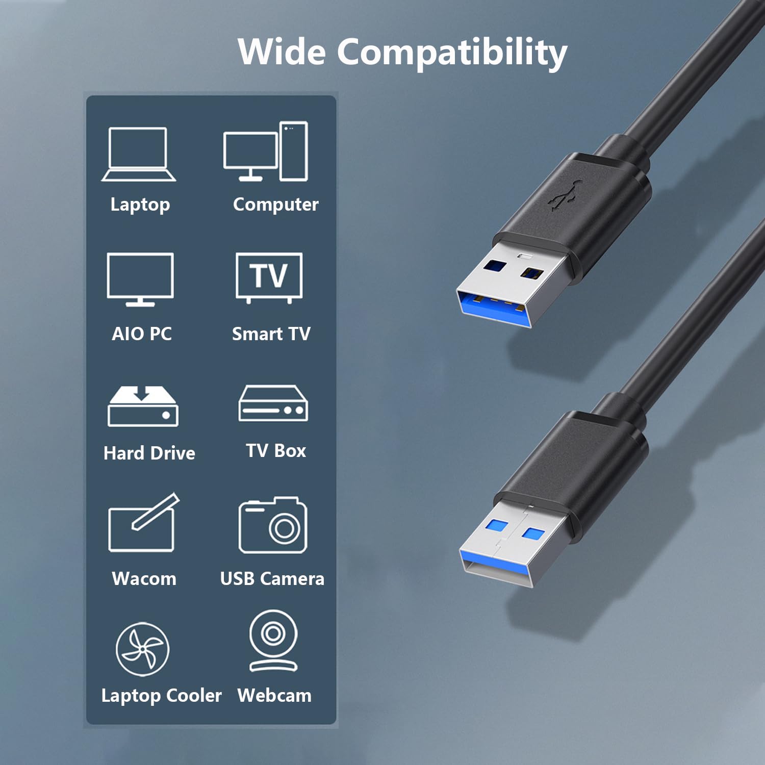 Amazon.com: USB 3.0 A to A Male Cable, USB Male to Male
