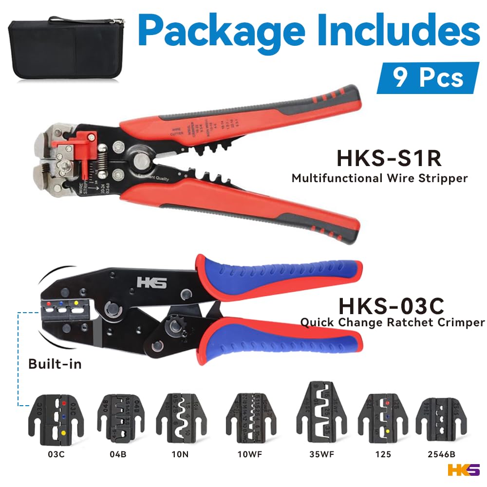 Amazon | HKS 圧着工具セット クイックチェンジジョー 7個 20-2AWG
