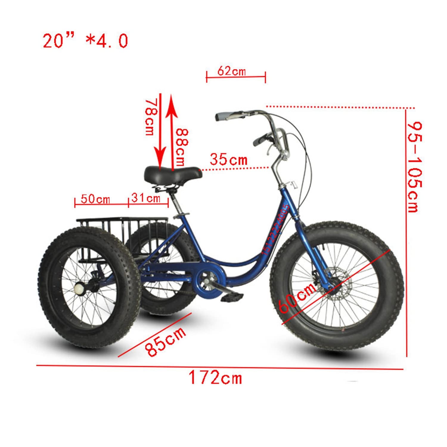 Amazon.co.jp: 大人の三輪車 自転車 24インチ 7スピード 3輪自転車 
