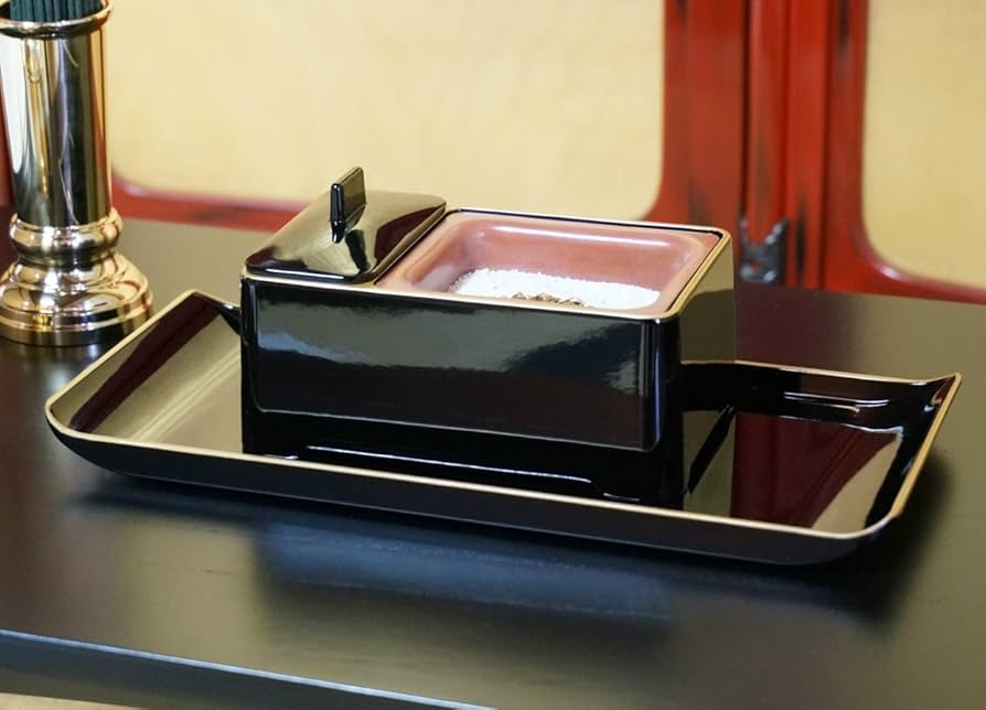 香炉 irotan 焼香盆セット コンパクト(香炉、焼香盆、香炉灰) モダン