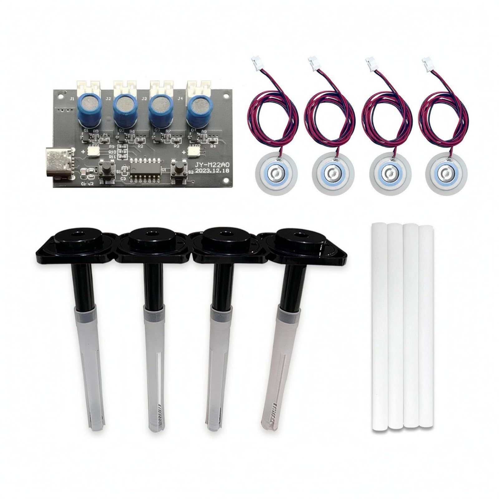 Adjustable Humidifier Controller Board Indicator LEDs Four-Head Misting Controller Mounting Holes Humidifier Control Module PCB, Kit 4B Bracket | Home & Garden | Home Improvement-image-35